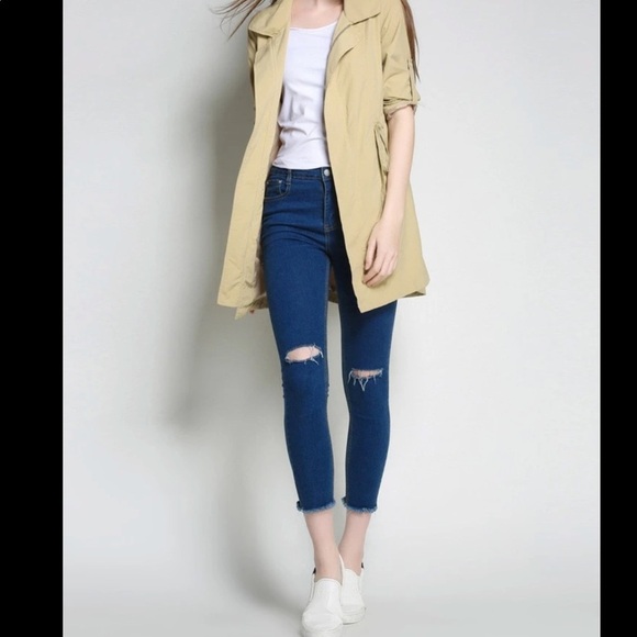 Zara High Rise Raw Hem Skinny Jegging Jeans - Picture 13 of 13